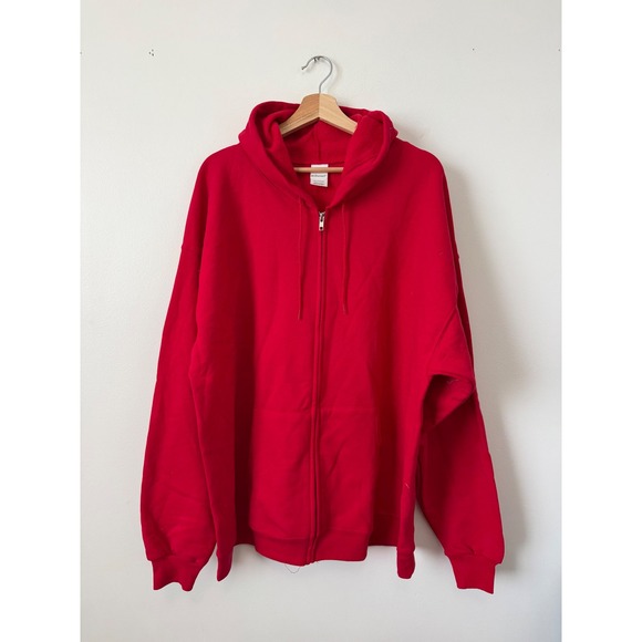 Hanes Jackets & Blazers - Hanes EcoSmart Red Zip-Up Jacket – Size 2XL – NWOT